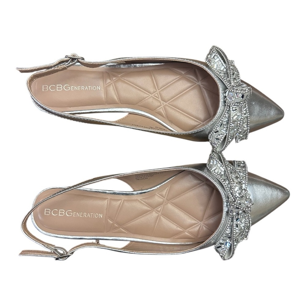 Bcbgeneration Katly Metallic Silver Rhinestone Bo… - image 6